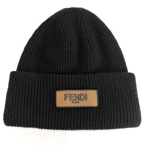 ニットキャップ・ビーニー Fendi Black Wool Blend Beanie Hat Beanie Wool Black | Fendi